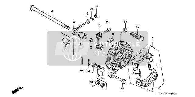 42313GBJ000, Collar, Rr. Brake Panel S, Honda, 1